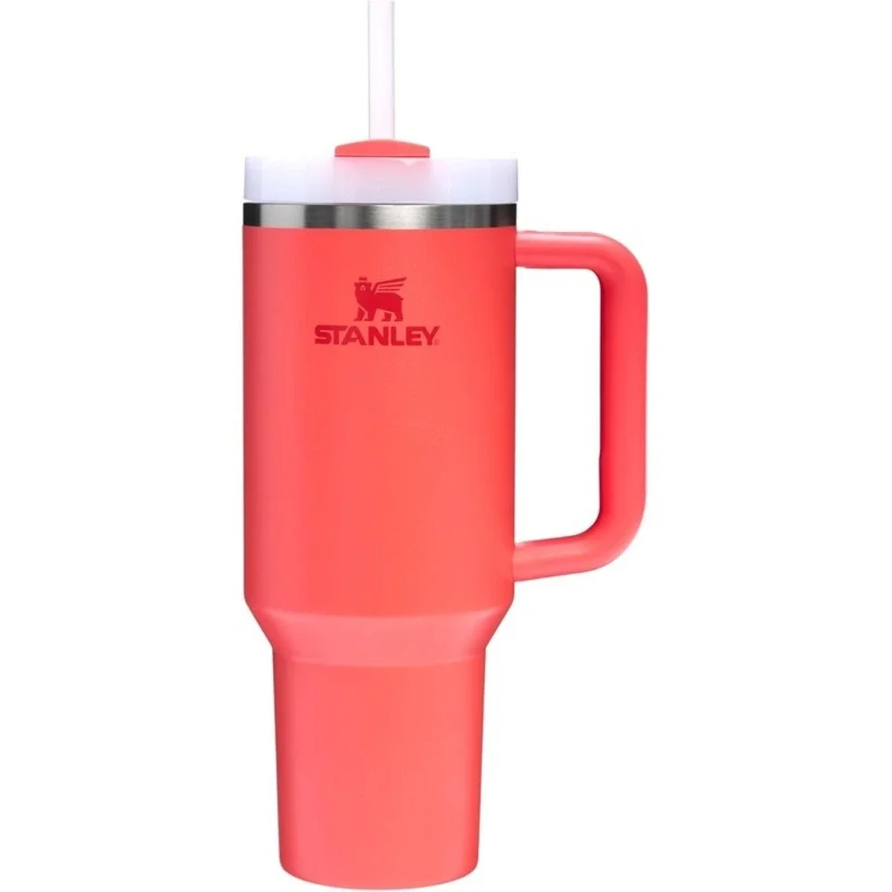 Stanley Quencher H2.0 40oz Tumbler Handle Straw Hot Coral Insulated Cup BPA-Free - Picture 11 of 12